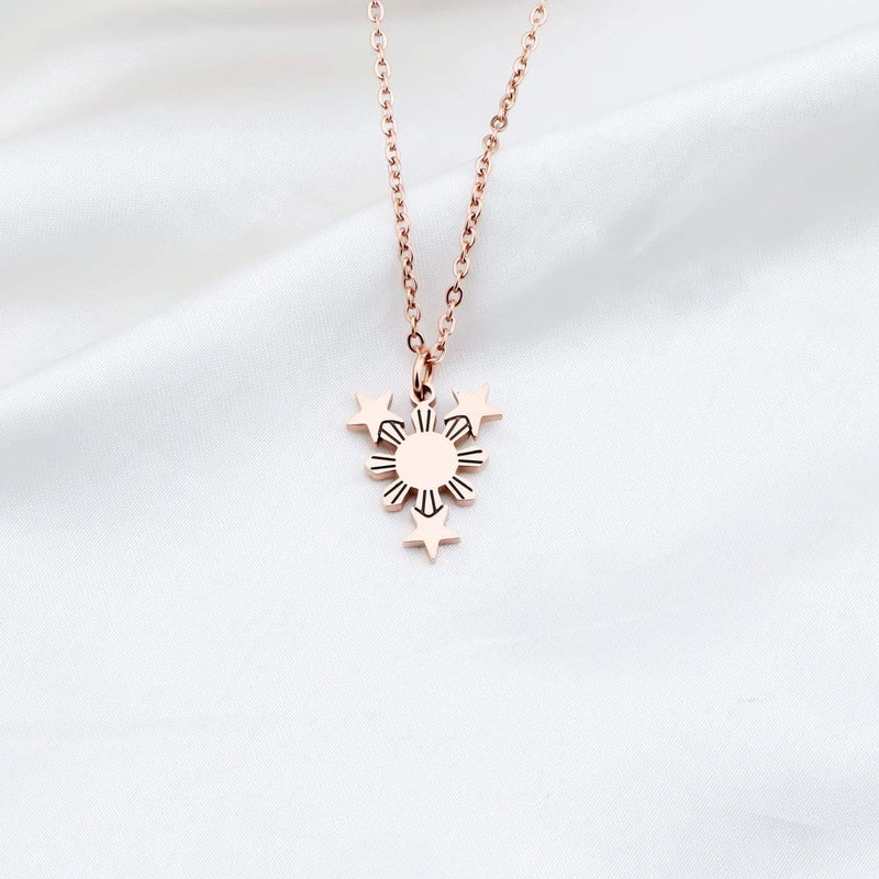 MYOSPARK Philippines Sun Necklace - Star Necklace Philippine Pride Jewelry Gift For Filipino - Image 2